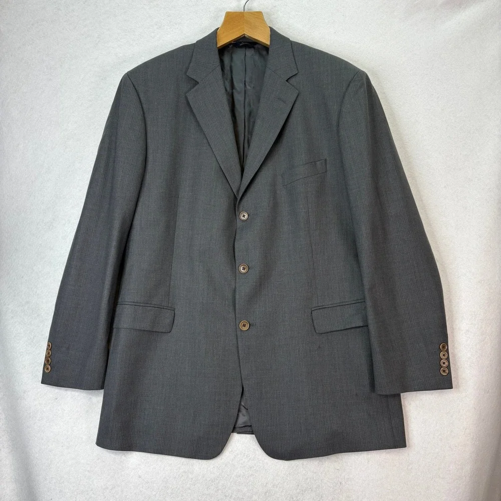 Brooks Brothers 346 Grey Blazer Men's 48 Long Stretch‎ Wool Sport Coat Jacket